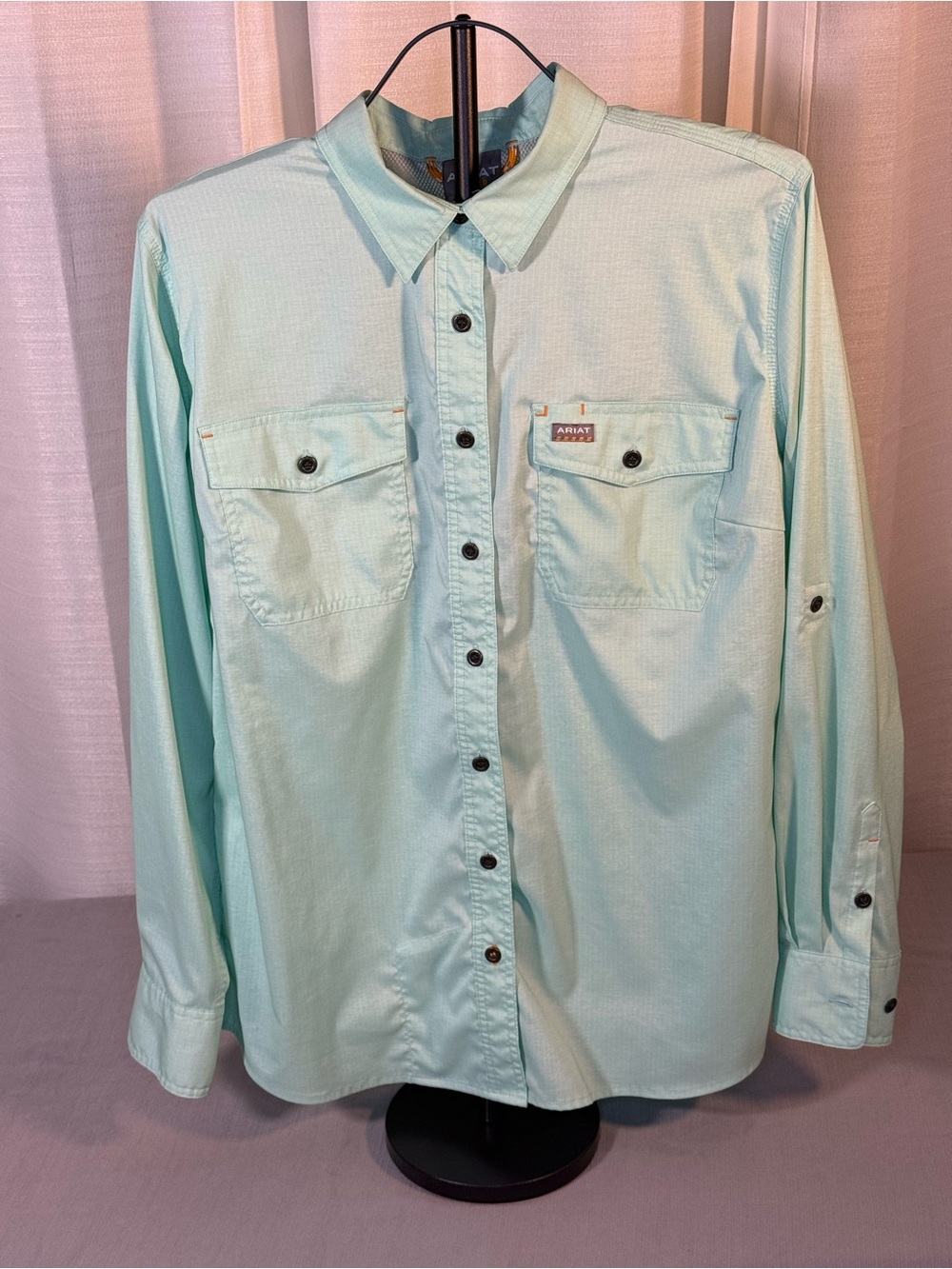 Ariat Men’s Mint Green Long Sleeve Button-Down Shirt